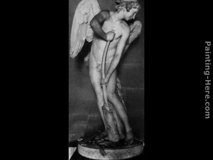 Cupid Making a Bow out of the Club of Hercules painting - Edme Bouchardon Cupid Making a Bow out of the Club of Hercules art painting